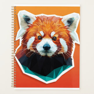 Agenda Panda rojo geométrico