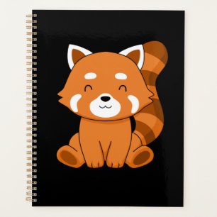 Agenda Panda Rojo Regalo Niños Mujeres Kawaii Panda Rojo
