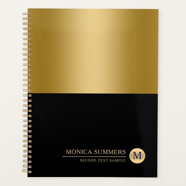 Agenda Pantalla personalizada Gold y Black Splits (Anverso)