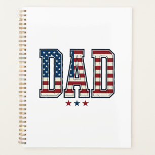 Agenda Papá Patriótico Bandera Americana Diseño Vector Vi
