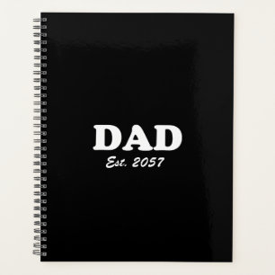 Agenda Papá Personalizado Est fecha moderna tipografía ne