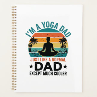 Agenda Papá Yoga Vintage Atardecer Divertido Diseño de Ca