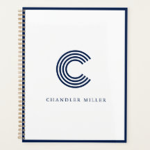 Papel de carta personalizado con borde azul marino