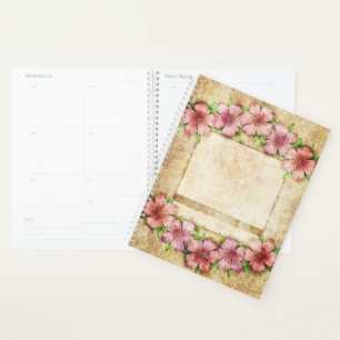 Agenda Papel de fondo floral antiguo