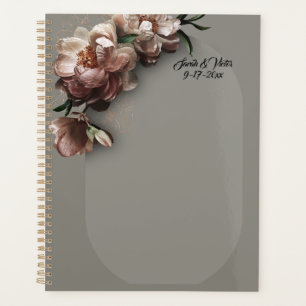 Agenda Papel de peonías florecidas