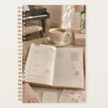 Papelería de música y café de lujo suave