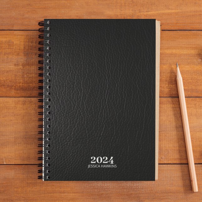 Agenda Papelería personal ・ Cuero negro 202x semanal (Subido por el creador)