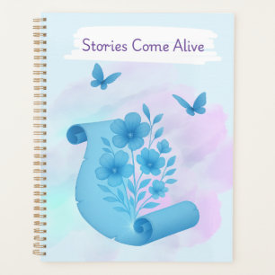 Agenda Papiro encantado - Diseño de flores y mariposas