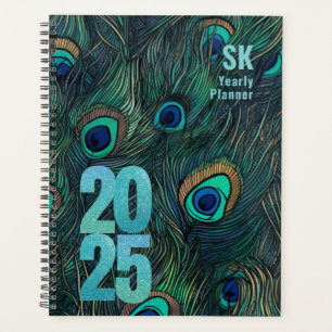 Agenda Paquetes de pavo real Planner de espiral de cobert