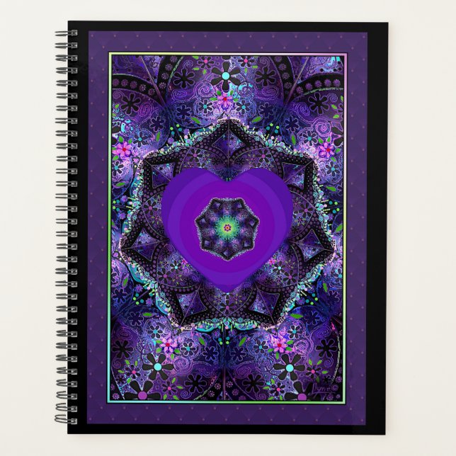 Agenda Paraguas morados y corazones .7 (Anverso)