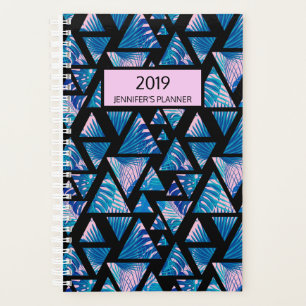 Agenda Paraíso tropical de palma azul rosa 2019 personali