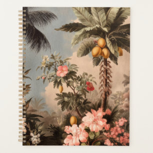 Agenda Paraíso tropical vintage con palmeras
