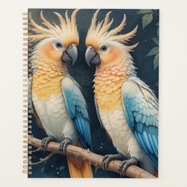 Agenda Pareja Cockatoo Parrot (Anverso)