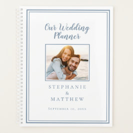 Agenda Pareja Personalizada Foto Chic Azul Polvo Nuestro 