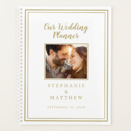 Agenda Pareja Personalizada Foto Chic Elegante Oro Modern