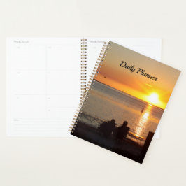 Agenda Pareja Sentada En Florida Beach Daily Planner