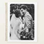 Agenda Parejas Iniciales Monograma de fotografía retro<br><div class="desc">personalizar con su propia foto e iniciales; mantenga o quite el borde como desee</div>