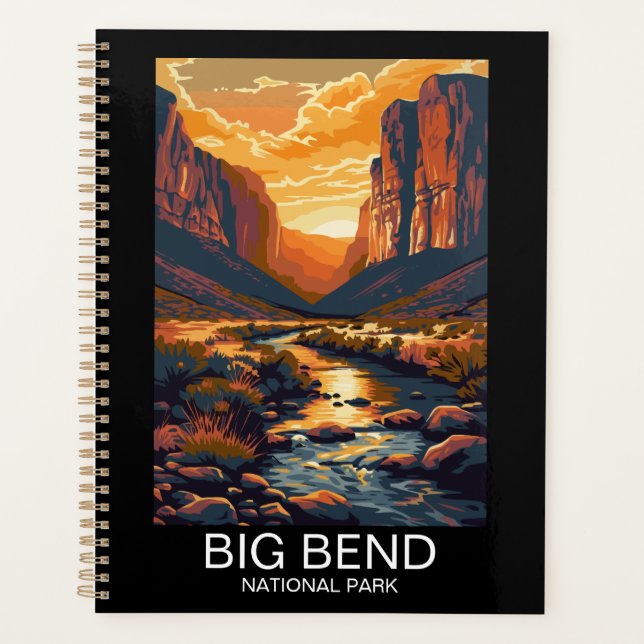 Agenda Parque nacional Big Bend Texas Retro Travel (Anverso)