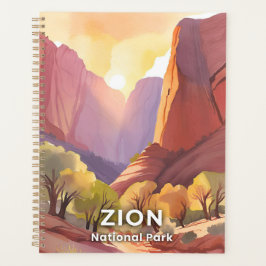 Agenda Parque nacional de Zion | Arte de acuarela de viaj