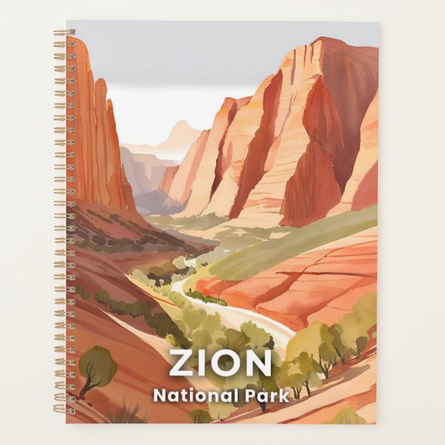 Agenda Parque nacional de Zion | Valle del acuarela de vi (Anverso)