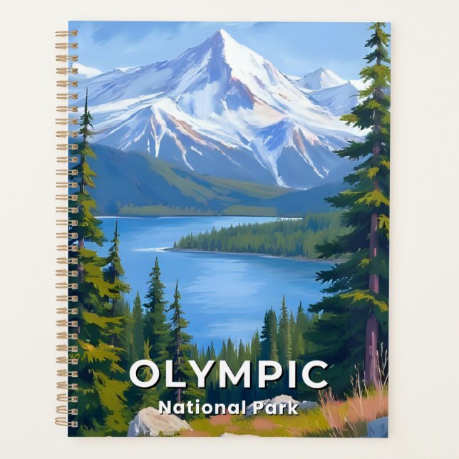 Agenda Parque nacional Olímpico | Arte de viajes en Washi (Anverso)