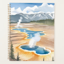Agenda Parque Nacional Yellowstone | Acuarela de paisaje