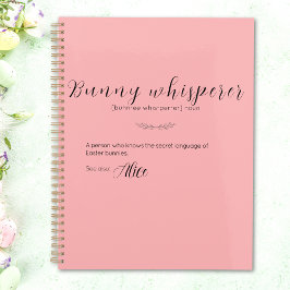 Agenda Pascua personalizada "Bunny Whisperer" rosa