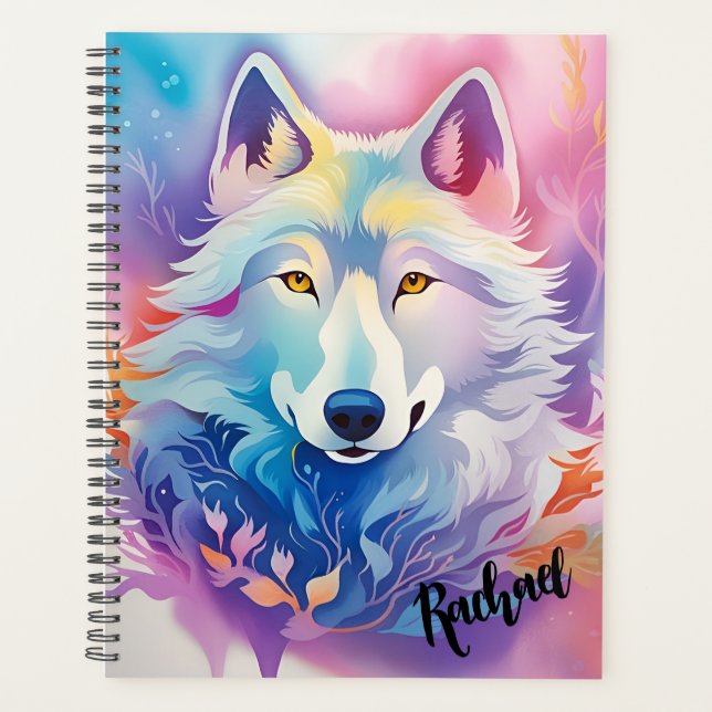 Agenda Pastel Artsy Wolf (Anverso)