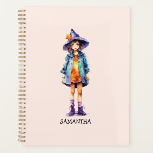 Agenda Pastel Cute Witch Chica Halloween Estética