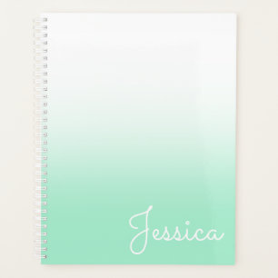 Agenda Pastel de menta y ombre blanco