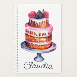 Agenda Pastel de rosas y Berries