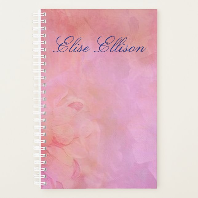 Agenda Pastel elegante y personalizado (Anverso)