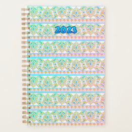 Agenda Pastel Embroidery Beautifully Boho 2023 Planner