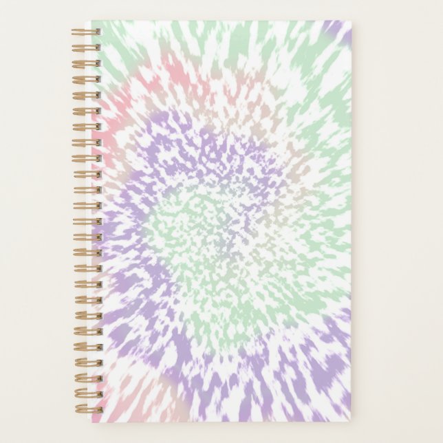Agenda Pastel Espiral Shibori Floral Tye Hippie Retro (Anverso)