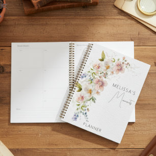 Agenda Pastel Feminine Watercolor Floral Moderno