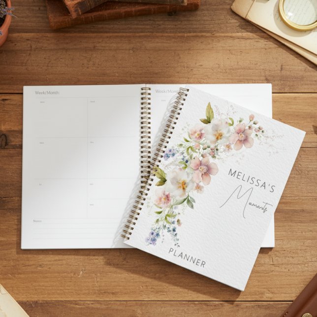 Agenda Pastel Feminine Watercolor Floral Moderno (Subido por el creador)