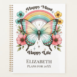 Agenda Pastel Hippie "Happy Mind Happy Life"