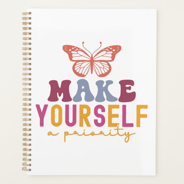 Agenda Pastel "Make Yourself a Priority" Self Care (Anverso)
