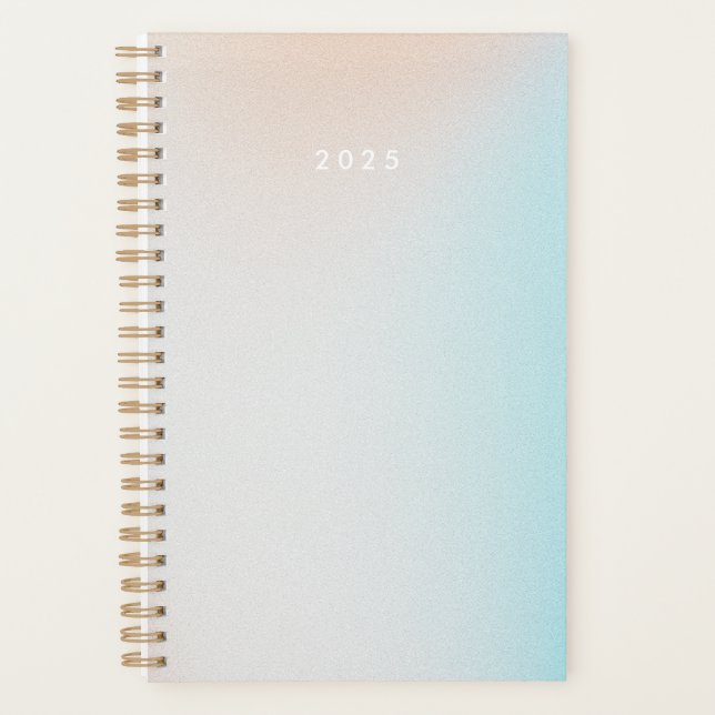 Agenda Pastel Ombre Cielo Personalizado 2025 (Anverso)