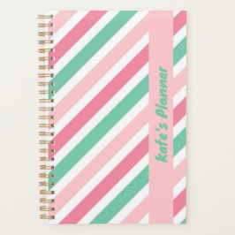 Agenda Pastel Peppermint Candy Stripes Summer