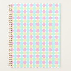 Agenda Pastel Polka Dot Hardcover Spiral Planner