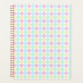 Agenda Pastel Polka Dot Hardcover Spiral Planner
