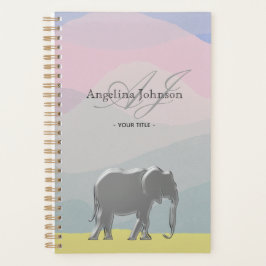 Agenda Pastel Rosa Monogramado