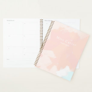 Agenda Pastel Springtime con detalles de nombre y año