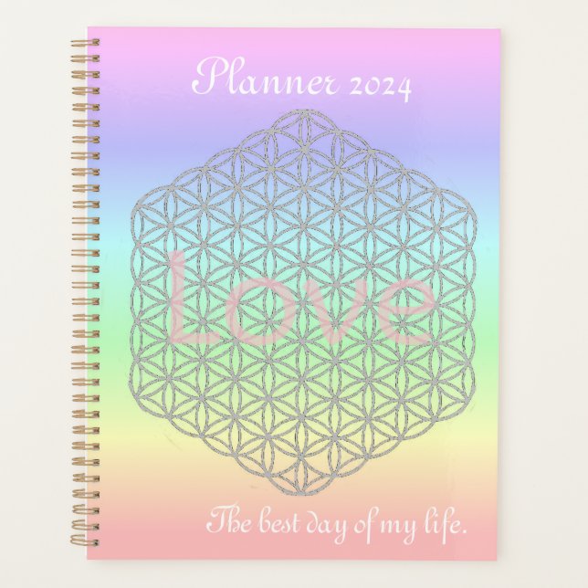 Agenda Pastell Mandala Love Silver planner (Anverso)