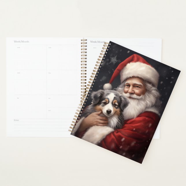 Agenda Pastor Australiano con Santa Claus Navidad (Demostración)
