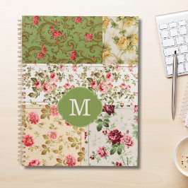 Agenda Patchwork Rose Custom Monogram Planner