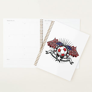 Agenda Patriótico American Soccer Design Bandera de Estad
