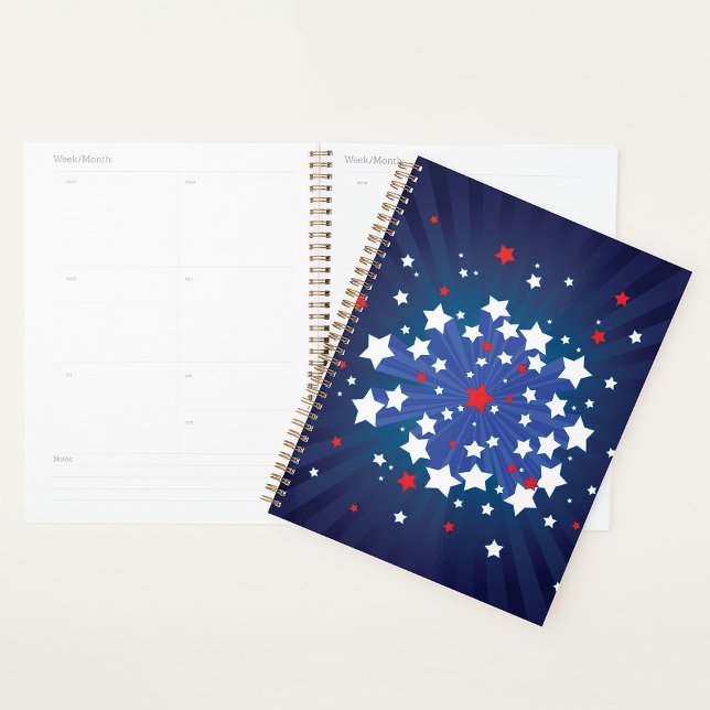 Agenda Patriótico Starburst Red White y Blue USA (Subido por el creador)