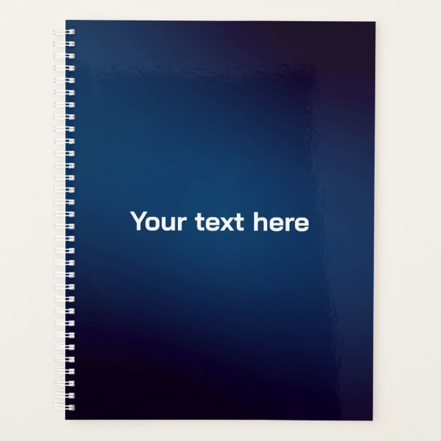 Agenda Patrón abstracto azul oscuro | Agregar texto (Anverso)
